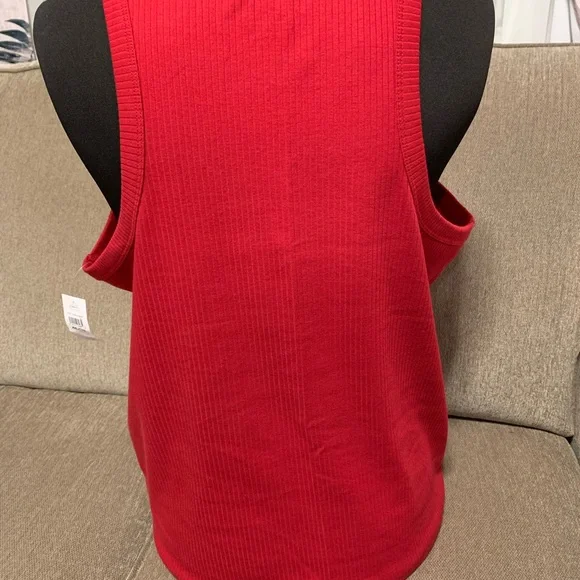GAP Red Ribbed Tank Top - Picture 3 of 3